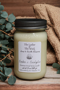 Bamboo + Eucalyptus - Wood Wick Soy Candle